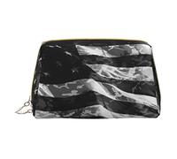 OGNOT Deer Wildlife Art - Neceser organizador de viaje para hombres y mujeres, bolsa de maquillaje de cuero ligero pequeña bolsa de cosméticos, Bandera americana de camuflaje, Talla única
