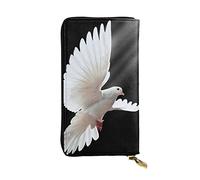 OGNOT Divertida cartera de cuero Yorkie de gran capacidad para mujer, tarjetero de cuero para hombres y mujeres, Flying Dove, Talla única, Classic