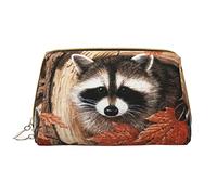 OGNOT Fire And Water Phoenix - Neceser organizador de viaje para hombres y mujeres, bolsa de maquillaje de cuero ligero, Mapache en el agujero del árbol de otoño, Talla única