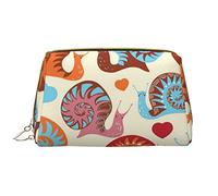 OGNOT Fire And Water Phoenix - Neceser organizador de viaje para hombres y mujeres, bolsa de maquillaje de cuero ligero, Caracol lindo, Talla única