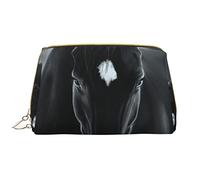 OGNOT Fire And Water Phoenix - Neceser organizador de viaje para hombres y mujeres, bolsa de maquillaje de cuero ligero, negro (black horse), Talla única