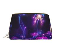 OGNOT Flower Paris - Bolsa de aseo para hombres y mujeres, bolsa de maquillaje de piel ligera, bolsa de cosméticos grande, Mariposa morada, Talla única