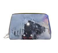 OGNOT Flower Paris - Bolsa de aseo para hombres y mujeres, bolsa de maquillaje de piel ligera, bolsa de cosméticos grande, Tren de vapor Salida Puesta del sol, Talla única