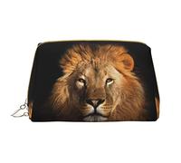 OGNOT Flower Paris - Bolsa de aseo para hombres y mujeres, bolsa de maquillaje de piel ligera, bolsa de cosméticos grande, León animal africano, Talla única