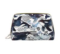 OGNOT Killer Whale Neceser Organizador de viaje para hombres y mujeres, bolsa de maquillaje de cuero ligero pequeña bolsa de cosméticos, Ballena asesina, Talla única
