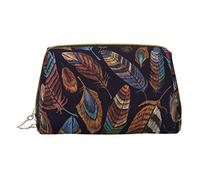 OGNOT Killer Whale Neceser Organizador de viaje para hombres y mujeres, bolsa de maquillaje de cuero ligero pequeña bolsa de cosméticos, Peacock Feather, Talla única