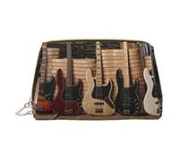 OGNOT Killer Whale Neceser Organizador de viaje para hombres y mujeres, bolsa de maquillaje de cuero ligero pequeña bolsa de cosméticos, Instrumentos musicales para guitarra y bajo, Talla única