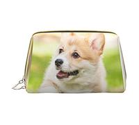 OGNOT Koala Bear - Neceser organizador de viaje para hombres y mujeres, bolsa de maquillaje de cuero ligero pequeña bolsa de cosméticos, Cachorro Corgi, Talla única