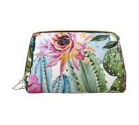 OGNOT Koala Bear - Neceser organizador de viaje para hombres y mujeres, bolsa de maquillaje de cuero ligero pequeña bolsa de cosméticos, Cactus Suculent Rose, Talla única