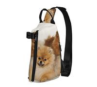 OGNOT Linda mochila con estampado pomerania, bolsa de hombro para hombres y mujeres, para caminar al aire libre, viajes, Negro -, Talla única
