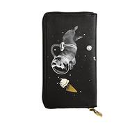 OGNOT Lindo monedero de cuero de gran capacidad para mujer, tarjetero de cuero para hombres y mujeres, Espacio Corgi, Talla única, Classic