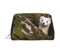 OGNOT Lindo neceser de comadreja organizador de viaje para hombres y mujeres, bolsa de maquillaje de cuero ligero pequeña bolsa de cosméticos, Bonita comadreja., Talla única