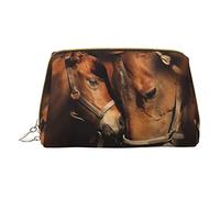 OGNOT Mallard Duck - Neceser de viaje para hombres y mujeres, bolsa de maquillaje de cuero ligero pequeña bolsa de cosméticos, Caballo, Talla única