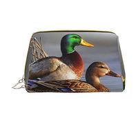 OGNOT Mallard Duck - Neceser de viaje para hombres y mujeres, bolsa de maquillaje de cuero ligero pequeña bolsa de cosméticos, Pato real, Talla única