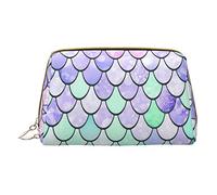 OGNOT Mallard Duck - Neceser de viaje para hombres y mujeres, bolsa de maquillaje de cuero ligero pequeña bolsa de cosméticos, Escama de sirena, Talla única