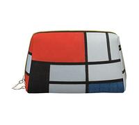 OGNOT Mallard Duck - Neceser de viaje para hombres y mujeres, bolsa de maquillaje de cuero ligero pequeña bolsa de cosméticos, Composición en rojo, amarillo, azul y negro., Talla única
