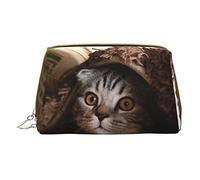 OGNOT Mallard Duck - Neceser de viaje para hombres y mujeres, bolsa de maquillaje de cuero ligero pequeña bolsa de cosméticos, Manta para gatos, One Size