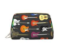OGNOT Mallard Ducks - Neceser organizador de viaje para hombres y mujeres, bolsa de maquillaje de cuero ligero pequeña bolsa de cosméticos, Color Acústico y Guitarras, Talla única