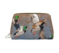 OGNOT Mallard Ducks - Neceser organizador de viaje para hombres y mujeres, bolsa de maquillaje de cuero ligero pequeña bolsa de cosméticos, Patos Mallard, Talla única