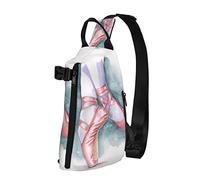 OGNOT Mochila cruzada con estampado de bailarina de ballet para hombres y mujeres, para caminar al aire libre, viajes, Negro -, Talla única