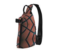 OGNOT Mochila cruzada con estampado de baloncesto para hombres y mujeres, para caminar al aire libre, viajes, Negro -, Talla única