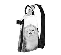 OGNOT Mochila cruzada con estampado de hurones para hombres y mujeres, para caminar al aire libre, viajes, Negro -, Talla única