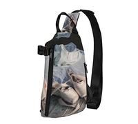 OGNOT Mochila cruzada con estampado de zapatos de ballet para hombres y mujeres, para caminar al aire libre, viajes, Negro -, Talla única