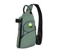 OGNOT Mochila cruzada con raqueta de tenis, bolsa de hombro para hombres y mujeres, para caminar al aire libre, viajes, Negro -, Talla única