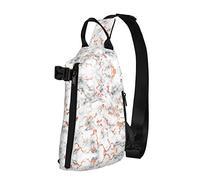 OGNOT Mochila cruzada con textura de mármol de cobre, con estampado de salpicaduras, para hombres y mujeres, para caminar al aire libre, viajes, Negro -, Talla única
