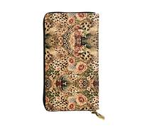 OGNOT Native American Cartera de cuero de gran capacidad para señoras, tarjetero para hombres y mujeres, Leopardo a rayas, Talla única, Classic