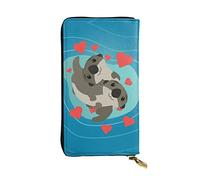 OGNOT Native American Cartera de cuero de gran capacidad para señoras, tarjetero para hombres y mujeres, lindas nutrias, Talla única, Classic