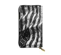 OGNOT Native American Cartera de cuero de gran capacidad para señoras, tarjetero para hombres y mujeres, Bandera americana de camuflaje, Talla única, Classic