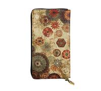 OGNOT Native American Cartera de cuero de gran capacidad para señoras, tarjetero para hombres y mujeres, Medallón Multi, Talla única, Classic
