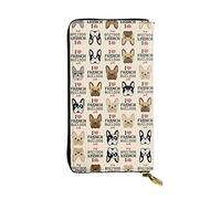 OGNOT Niagara Falls - Cartera de cuero de gran capacidad para mujer, tarjetero, cartera de cuero para hombre y mujer, i love french bulldog, Talla única, Classic