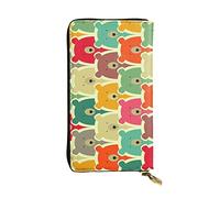 OGNOT Niagara Falls - Cartera de cuero de gran capacidad para mujer, tarjetero, cartera de cuero para hombre y mujer, Osos coloridos., Talla única, Classic