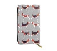 OGNOT Niagara Falls - Cartera de cuero de gran capacidad para mujer, tarjetero, cartera de cuero para hombre y mujer, Patrones de Beagle, Talla única, Classic