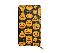 OGNOT Niagara Falls - Cartera de cuero de gran capacidad para mujer, tarjetero, cartera de cuero para hombre y mujer, Patrones de calabaza de Halloween, Talla única, Classic