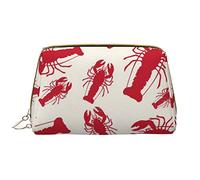 OGNOT Niagara Falls - Neceser organizador de viaje para hombres y mujeres, bolsa de maquillaje de cuero ligero, rojo, (Red Lobster), Talla única