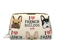 OGNOT Niagara Falls - Neceser organizador de viaje para hombres y mujeres, bolsa de maquillaje de cuero ligero, i love french bulldog, Talla única