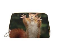 OGNOT Niagara Falls - Neceser organizador de viaje para hombres y mujeres, bolsa de maquillaje de cuero ligero, Divertido animal de ardilla., Talla única