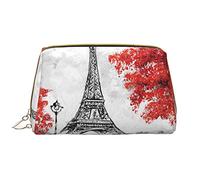 OGNOT Rocky Mountains - Neceser organizador de viaje para hombres y mujeres, bolsa de maquillaje de cuero ligero, Paris, Talla única
