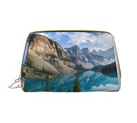 OGNOT Rocky Mountains - Neceser organizador de viaje para hombres y mujeres, bolsa de maquillaje de cuero ligero, Las Rocallosas, Talla única