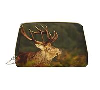 OGNOT Rocky Mountains - Neceser organizador de viaje para hombres y mujeres, bolsa de maquillaje de cuero ligero, Venado animal., Talla única