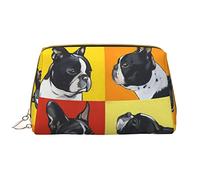 OGNOT Rocky Mountains - Neceser organizador de viaje para hombres y mujeres, bolsa de maquillaje de cuero ligero, Lindo Pug, Talla única
