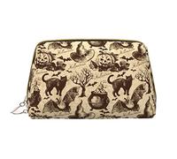 OGNOT Safflower Flying Fish Neceser Organizador de viaje para hombres y mujeres, bolsa de maquillaje de cuero ligero grande bolsa de cosméticos, Witch Hat, One Size