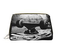 OGNOT Safflower Flying Fish Neceser Organizador de viaje para hombres y mujeres, bolsa de maquillaje de cuero ligero grande bolsa de cosméticos, Tabla de skate, Talla única
