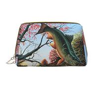 OGNOT Safflower Flying Fish Neceser Organizador de viaje para hombres y mujeres, bolsa de maquillaje de cuero ligero grande bolsa de cosméticos, Safflower Flying pez, Talla única