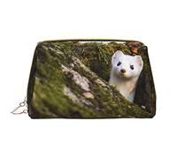 OGNOT Safflower Flying Fish Neceser Organizador de viaje para hombres y mujeres, bolsa de maquillaje de cuero ligero grande bolsa de cosméticos, Bonita comadreja., Talla única