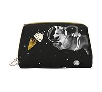 OGNOT Space Corgi - Neceser organizador de viaje para hombres y mujeres, bolsa de maquillaje de cuero ligero pequeña bolsa de cosméticos, Espacio Corgi, Talla única