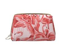 OGNOT Squirrel In The Tree - Neceser organizador de viaje para hombres y mujeres, bolsa de maquillaje de cuero ligero pequeña bolsa de cosméticos, Flamenco, Talla única